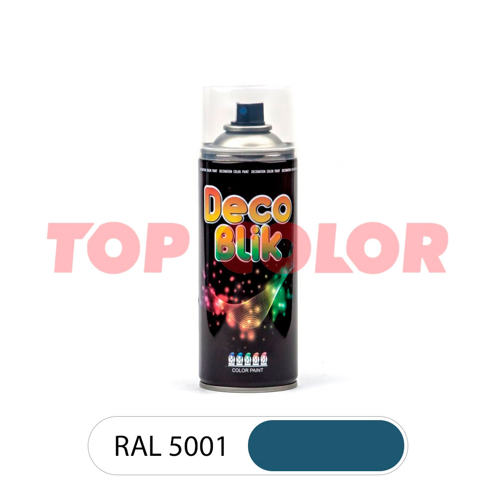 Спрей-фарба глянцева DECO BLIK RAL 5001 Зелено-синій 0,4л
