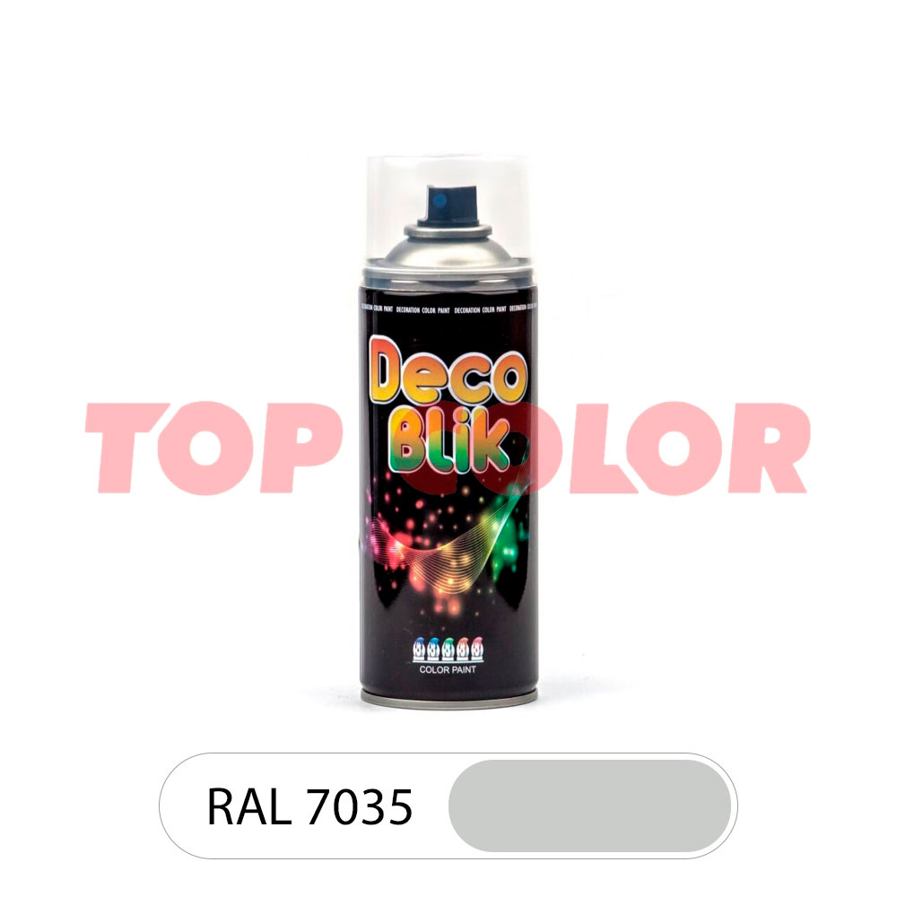 Спрей-фарба глянцева DECO BLIK RAL 7035 Світло-сірий 0,4л