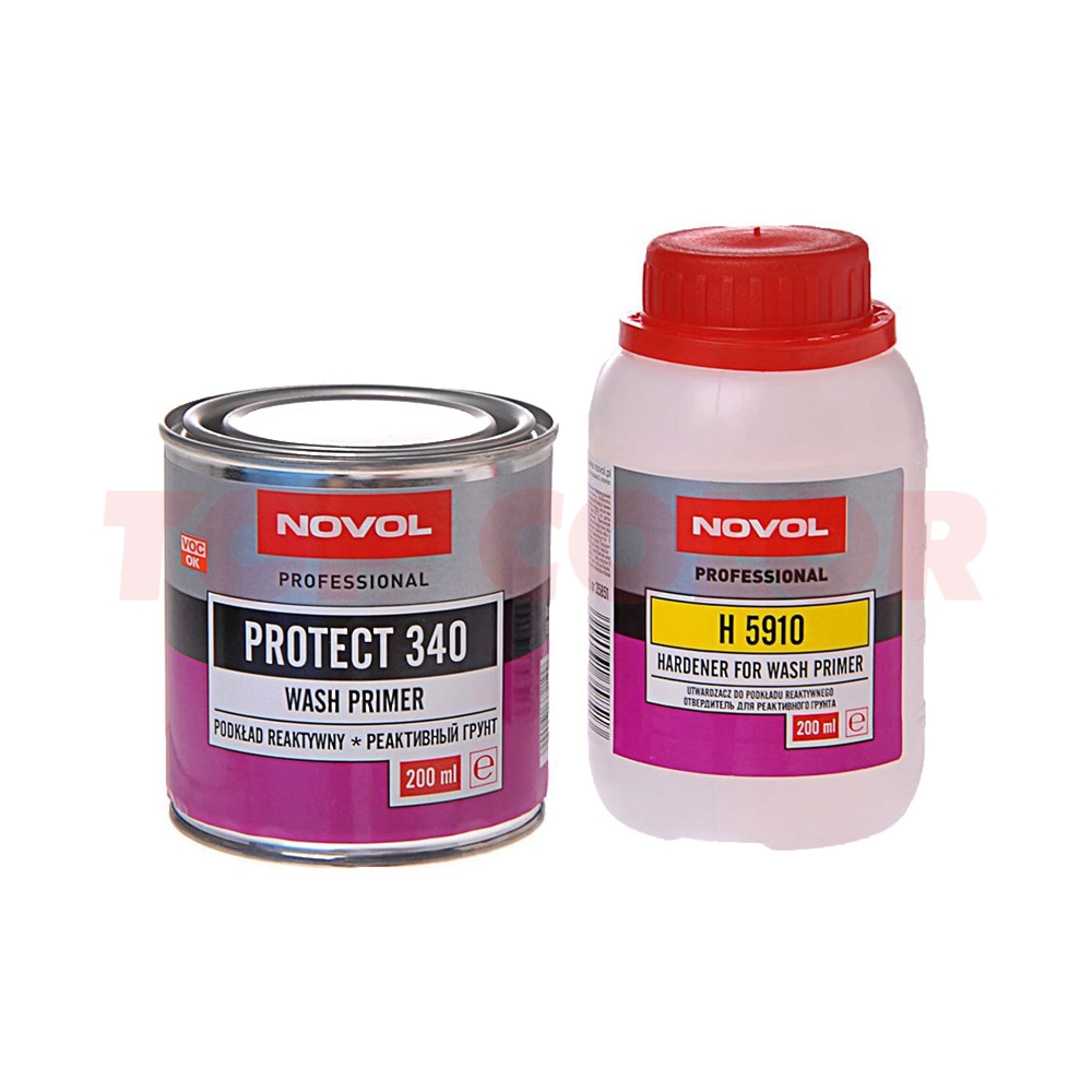 Реактивный грунт NOVOL PROTECT 340 0,2л + Отвердитель H5910 0,2л