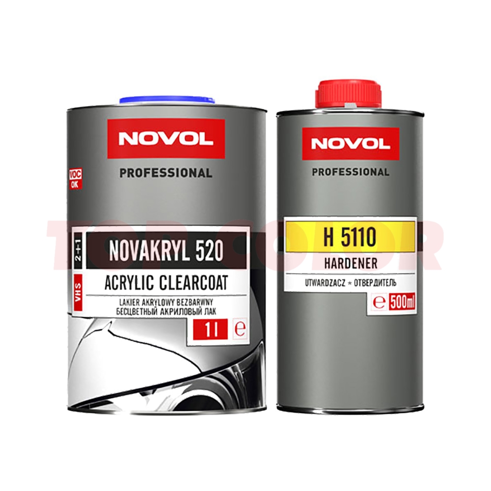 Лак VHS NOVOL NOVAKRYL 520 1л + Отвердитель H5110 стандартный 0,5л