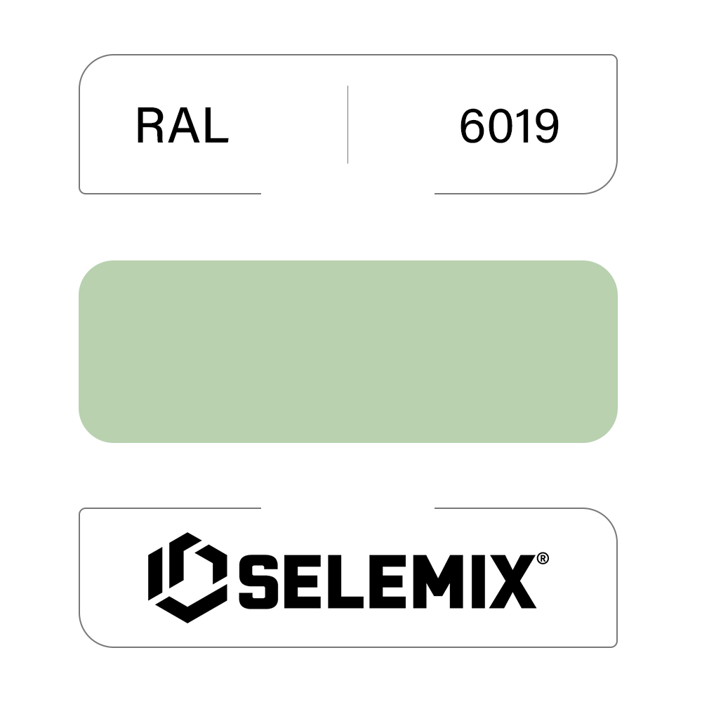 Грунт-эмаль полиуретановая SELEMIX 7-525 Глянец 70% RAL 6019 Бело-зеленый 1кг