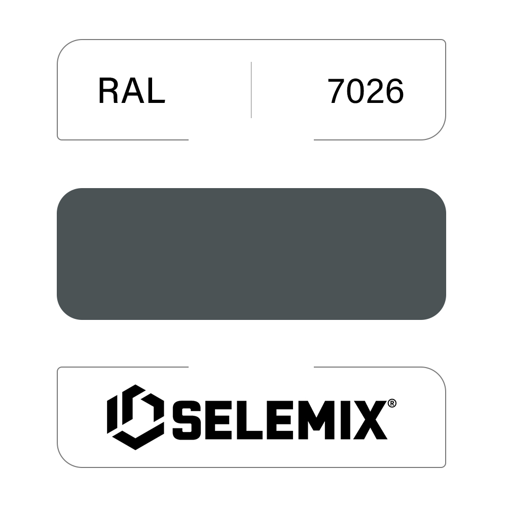 Грунт-емаль поліуретанова SELEMIX 7-525 RAL 7026 Гранитовый серый 1кг