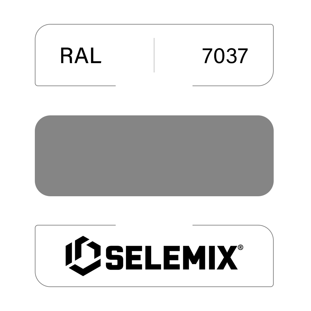 Грунт-эмаль полиуретановая SELEMIX 7-530 Глянец 10% RAL 7037 Пыльно-серый 1кг
