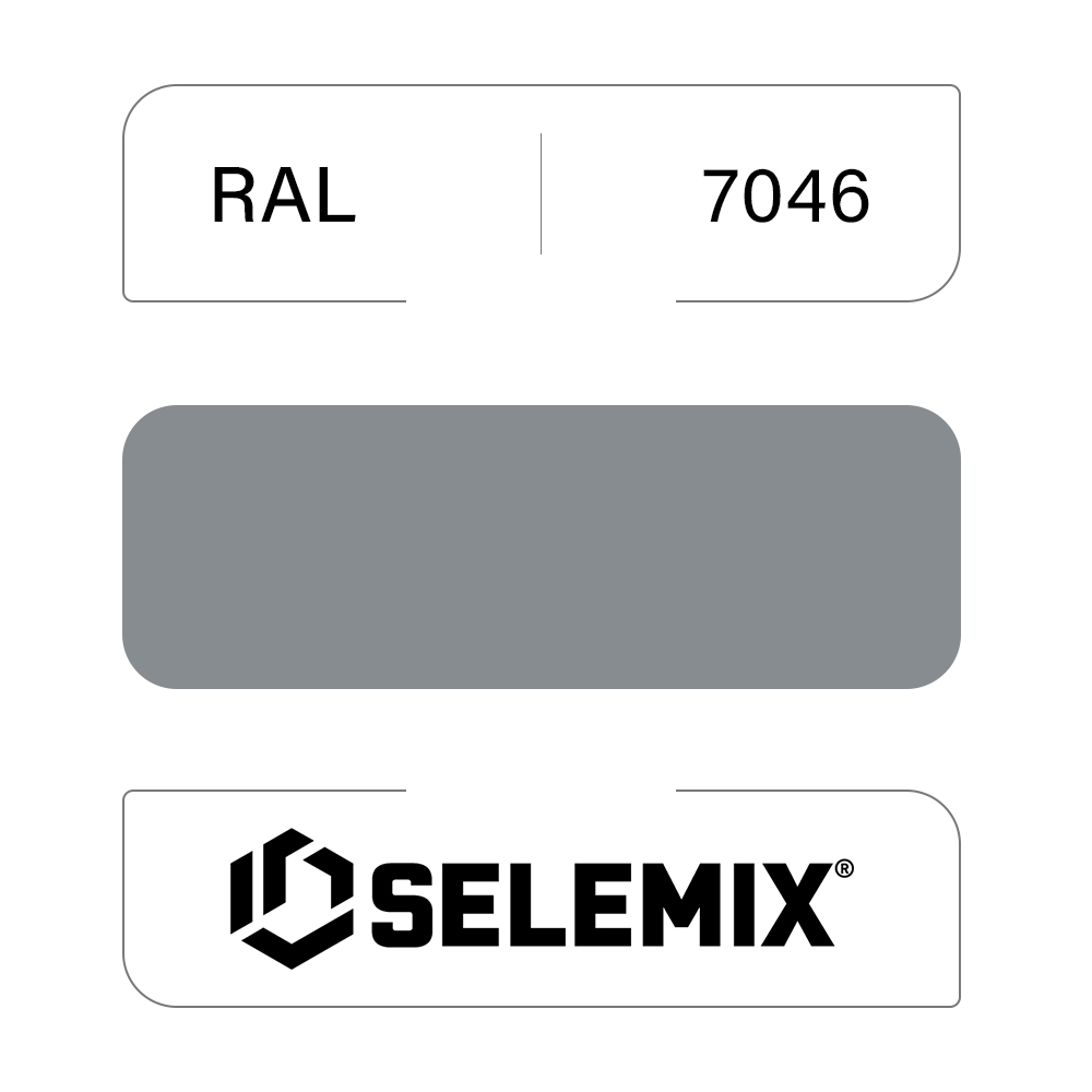Грунт-эмаль полиуретановая SELEMIX 7-525 Глянец 70% RAL 7046 Телегрей 2 1кг